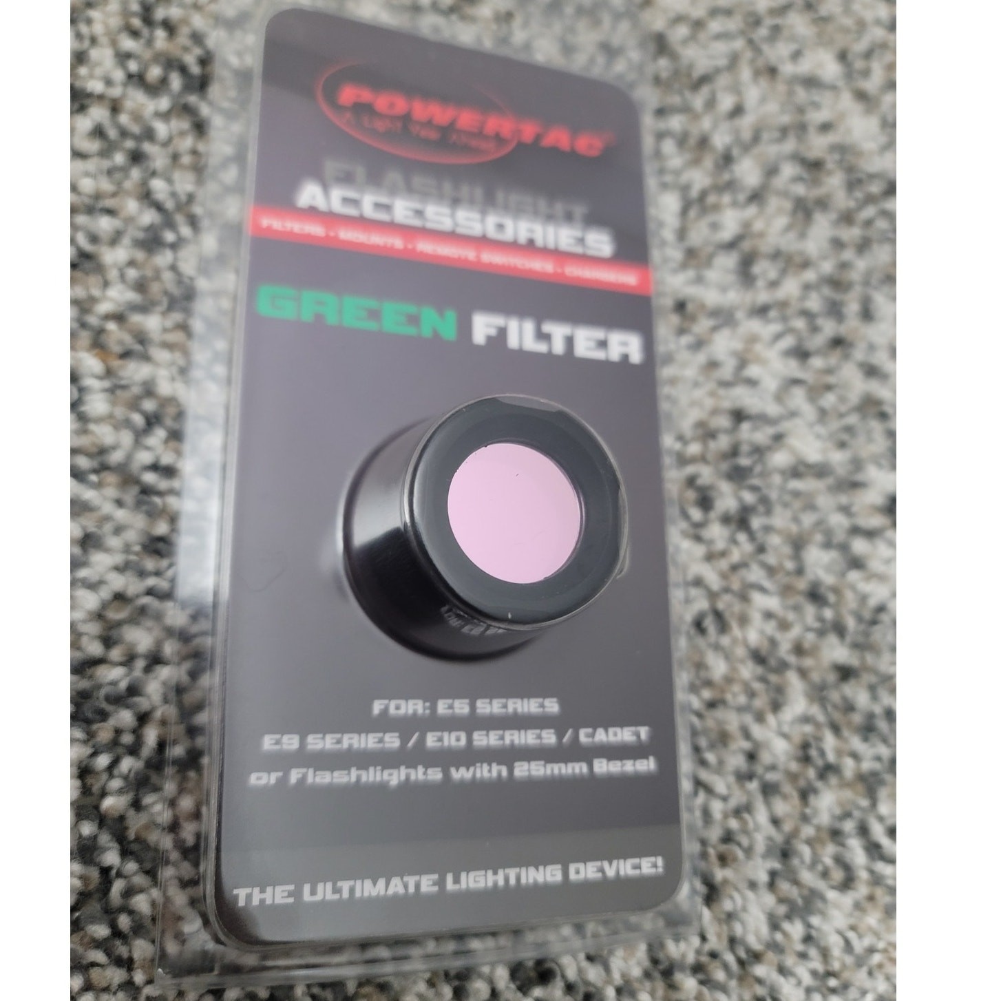 Powertac 25mm Slip On Color Flashlight Filter Green