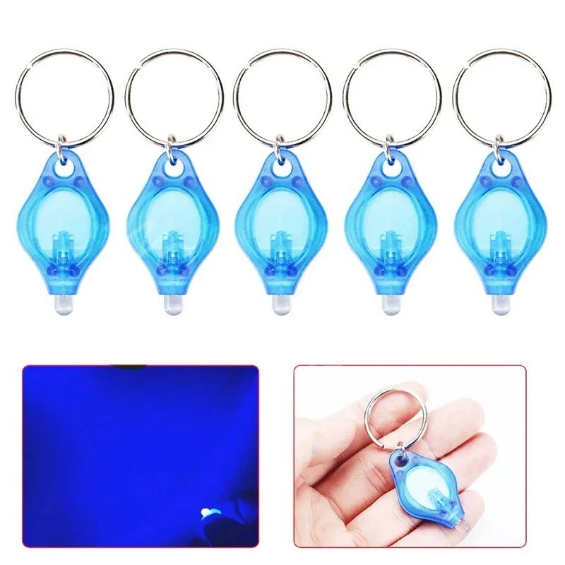 20x LED Mini Keychain Flashlight Key Ring Light Bright Lamp Torch Gifts Lights