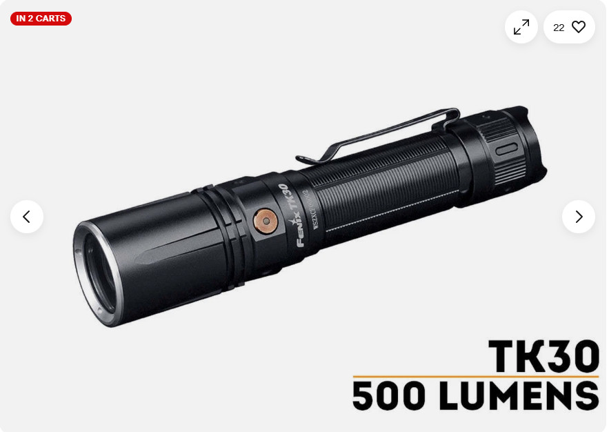 Fenix TK30 White Laser Flashlight 500 Lumen 3937 Ft. of Throw