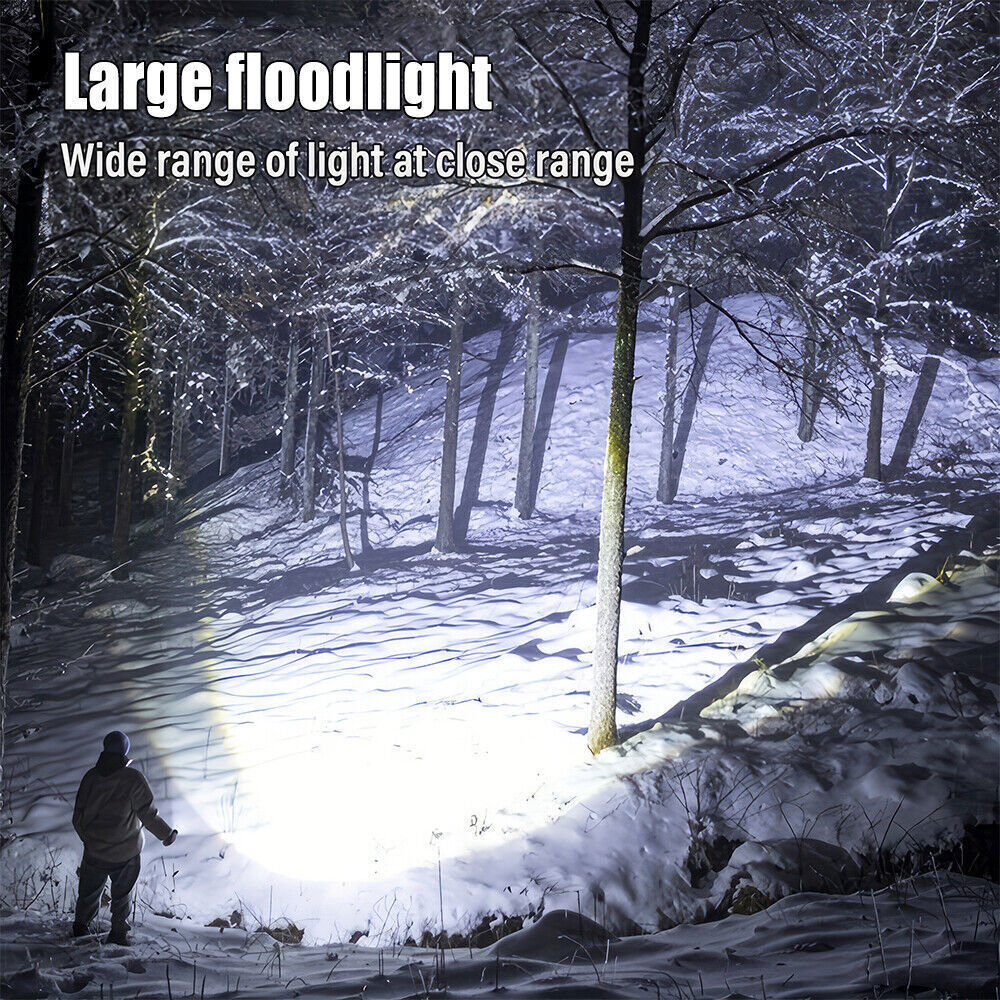 900000000LM Bright Solar/USB Rechargeable LED Spotlight Flashlight Searchlight
