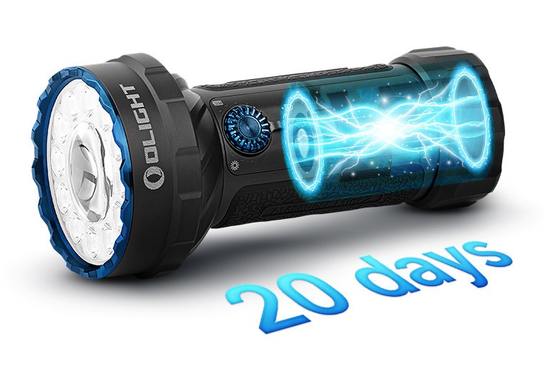 Olight Marauder Mini 2 Wide-Beam High-Intensity Flashlight, 10000 Lu, 750M