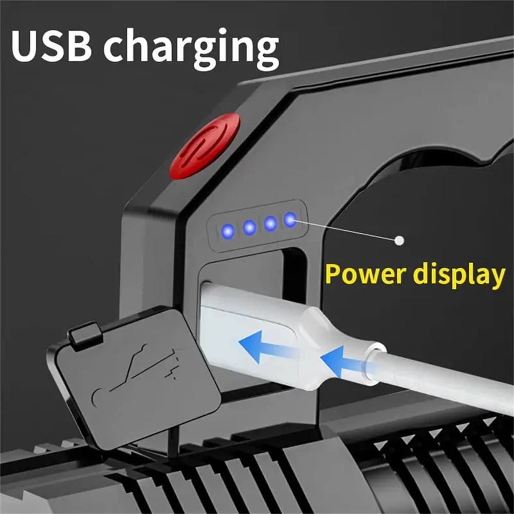5000000 Lumen LED Tactical Flashlight Rechargeable Super Bright Powerful Torch