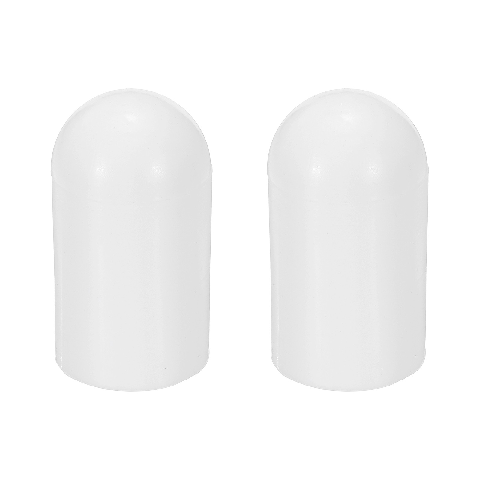 2Pcs Flashlight Diffuser Cap, 27mm IDx53mm Flexible Silicone End Cap, White