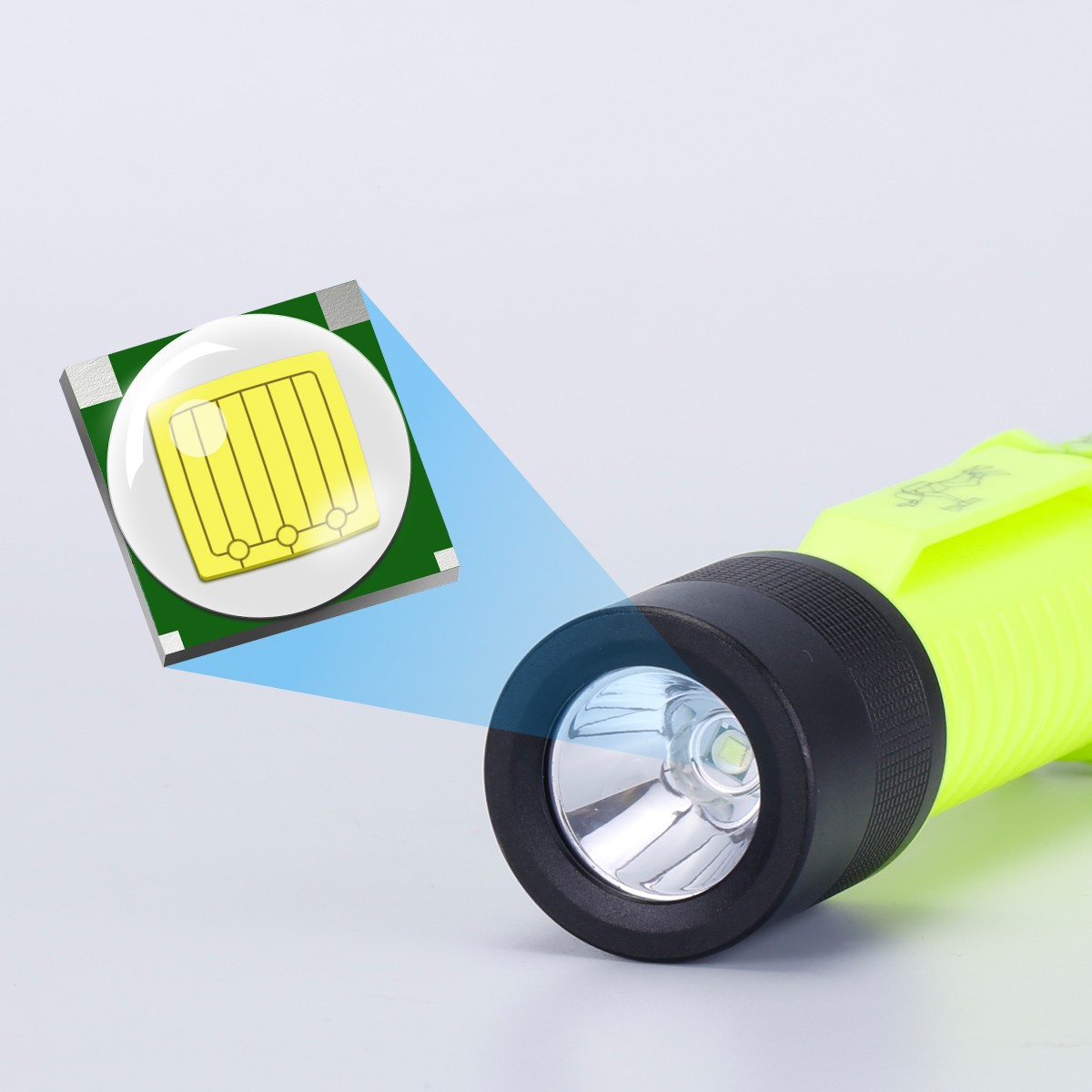 Professional Scuba Diving Flashlight Underwater 80ft Waterproof LED Dive Torch