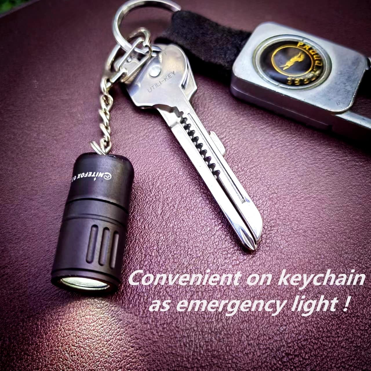 e3 Mini Keychain Flashlight Micro Small Keychain Light Bright 100 lumens Prot…