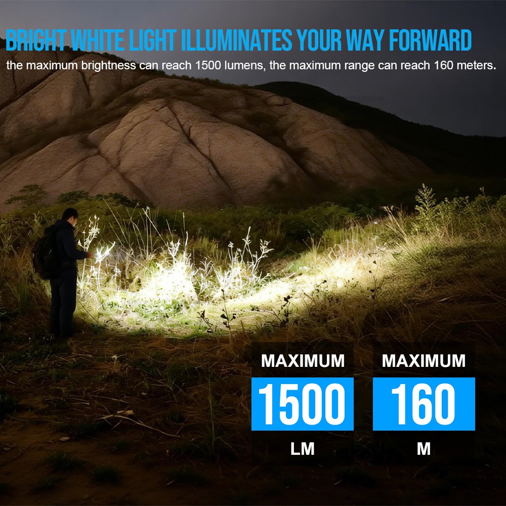 TrustFire 1500Lumen LED Flashlight Magnetic Rechargeable led Torch W UV Light US