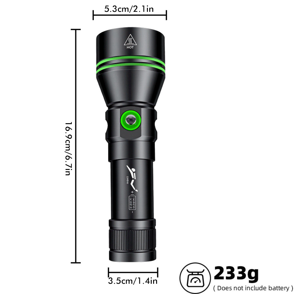 Professional Underwater Diving Flashlight LED Waterproof Dive Lamp Scuba Torch