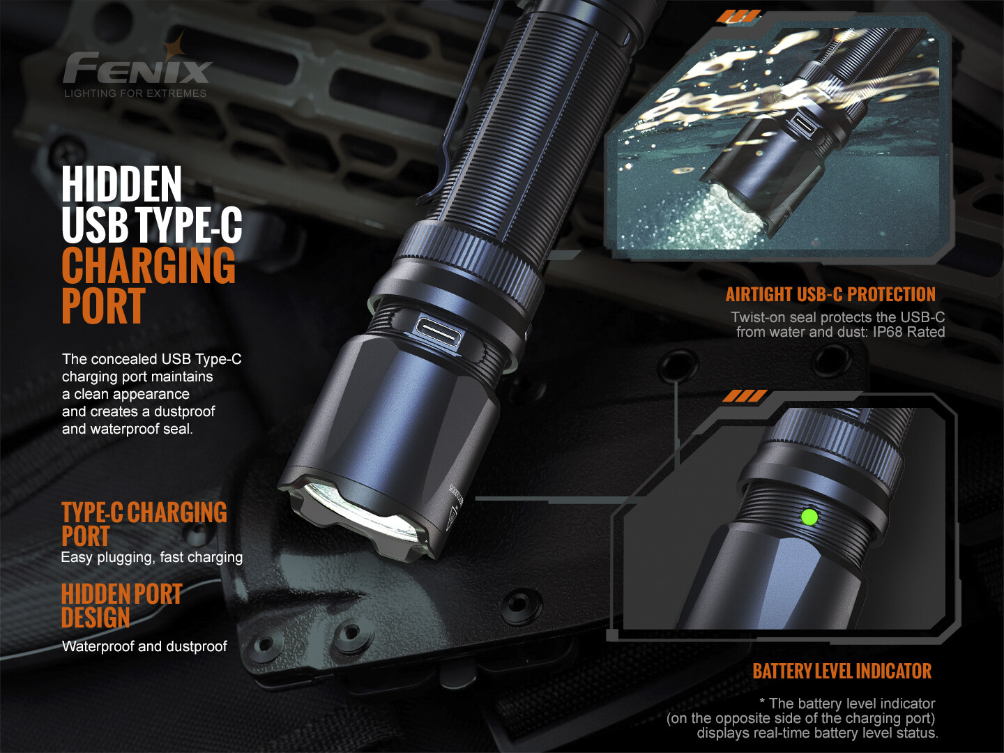 Fenix TK20R v2.0 3000 Lumen Rechargeable Flashlight