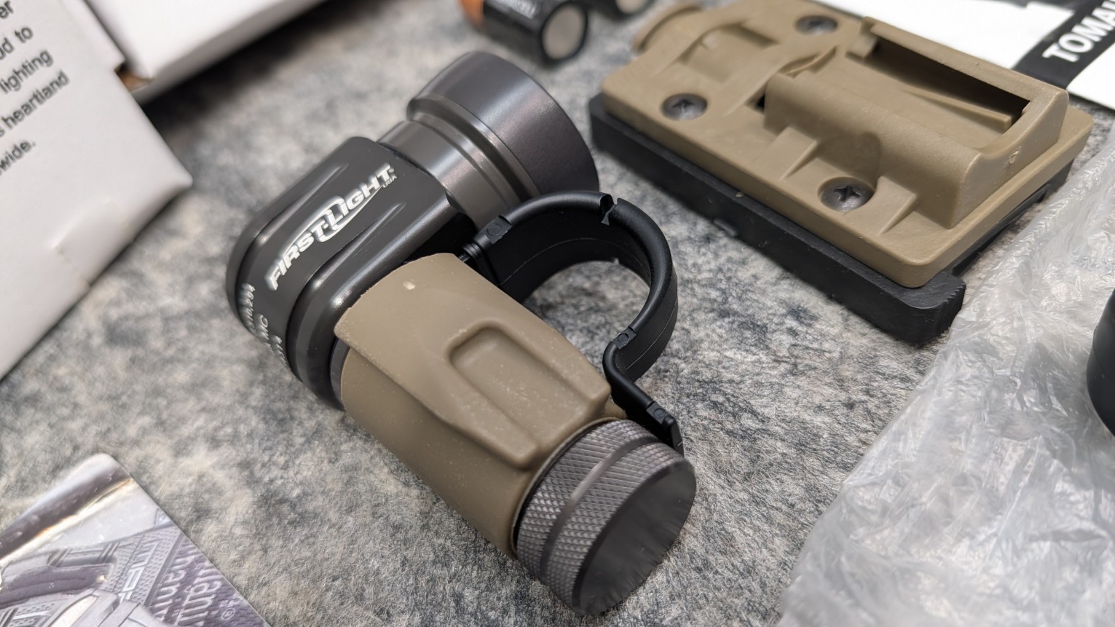 Tomahawk MC Tactical Flashlight by First-Light White Light + Red/Green Light NEW