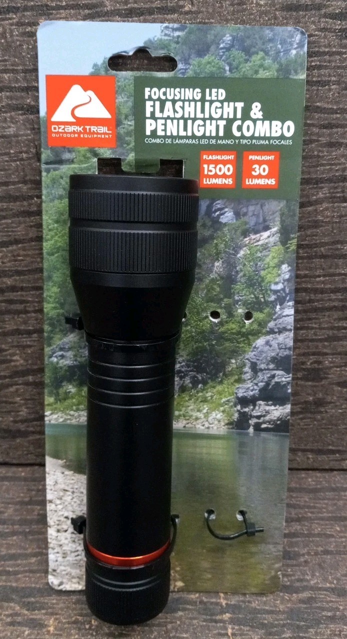 Ozark Trail 1500 Lumens LED Focusing Flashlight Only Brand New No Pen light