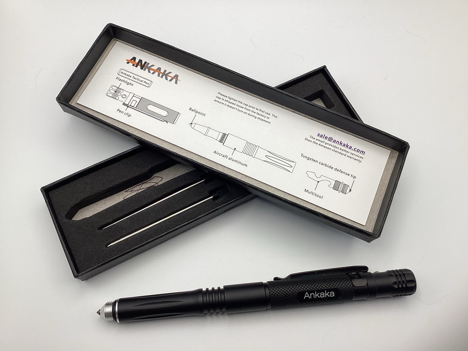 Ankaka Tactical Multi-Tool /Flashlight/Pen/Bottle Opener/Glass Breaker/Used/Nice