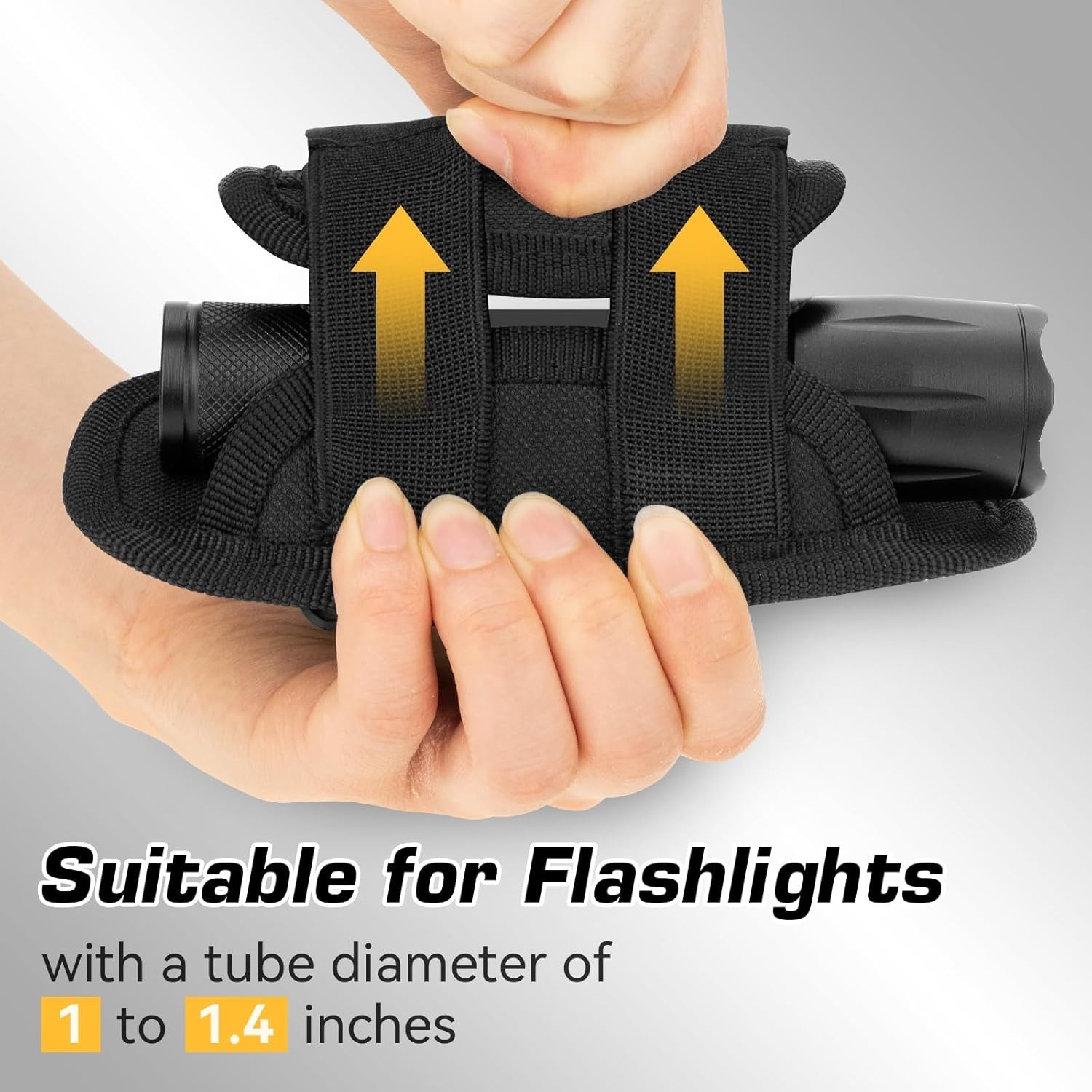 Adjustable Flashlight Pouch Holds 1 to 1.4-Inch Tubes – Essential for Police