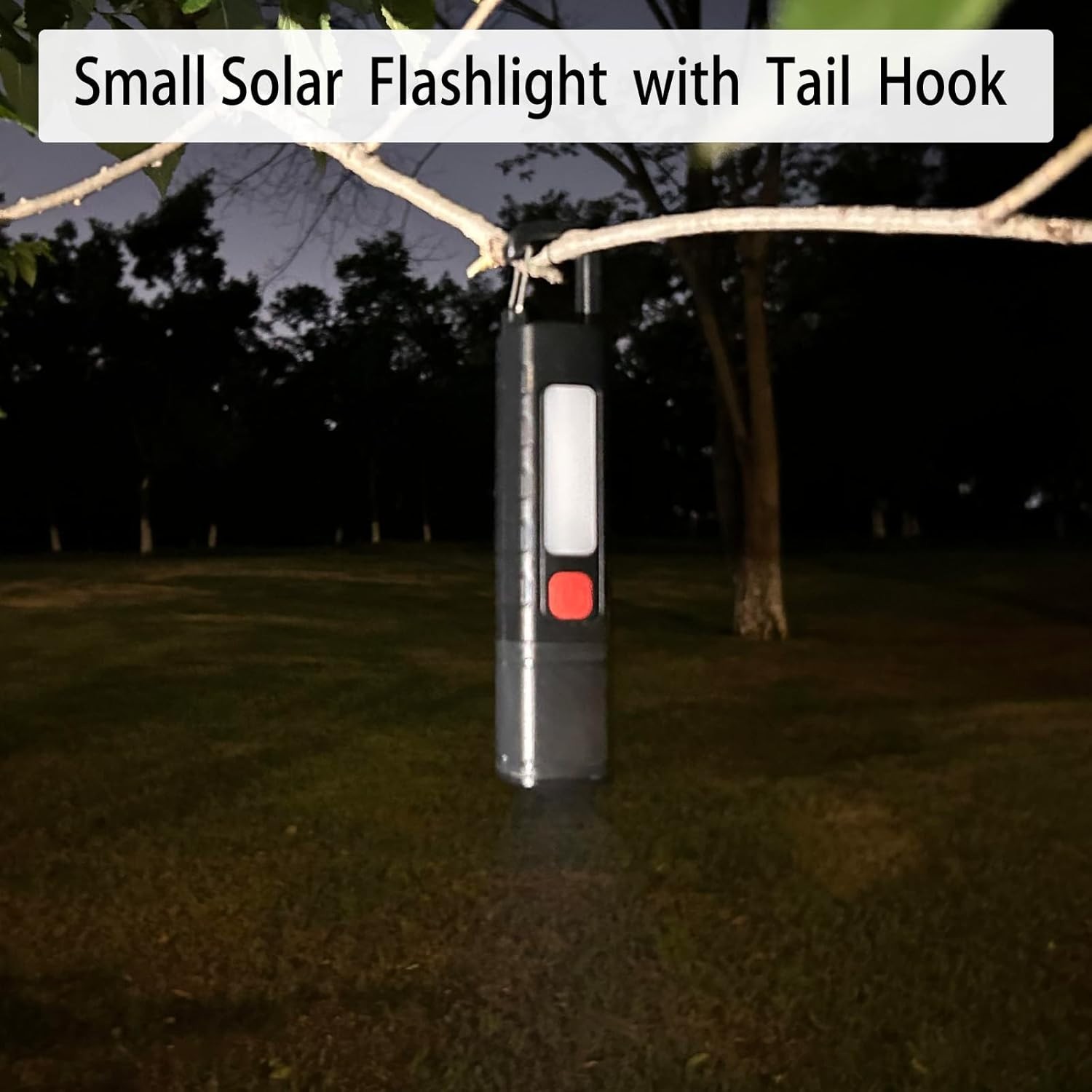 2 Pack Solar Flashlight, Rechargeable Zoomable LED Flashlight, High Lumens Solar