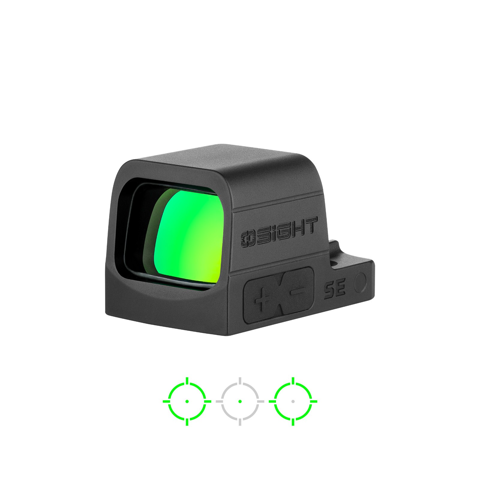 Osight SE Green 2 MOA Dot and 32 MOA Circle Enclosed Optic, RMSc Footprint, Blac