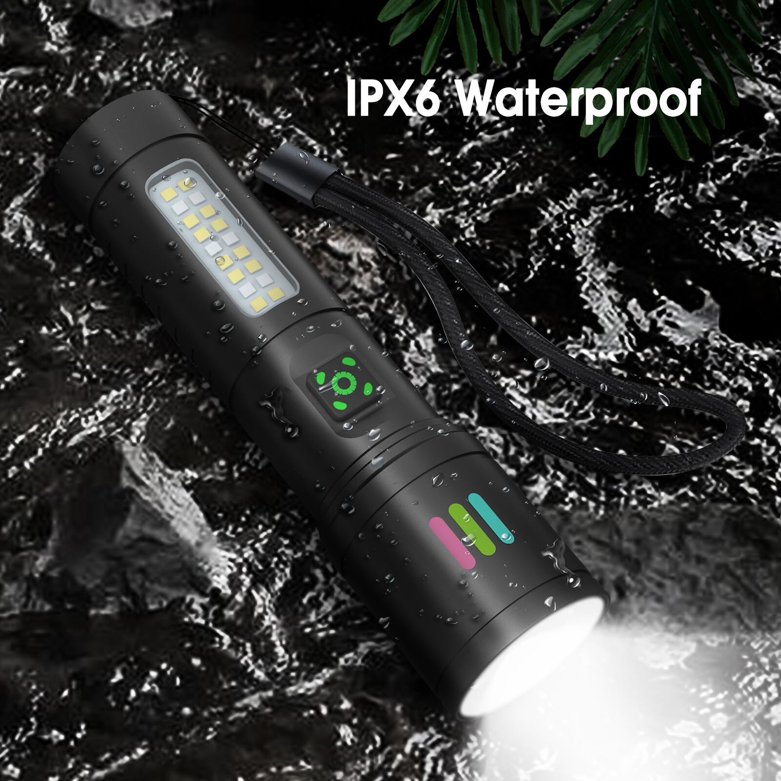 350000000 Lumen Super Bright LED Tactical Flashlight Rechargeable LED Work Light