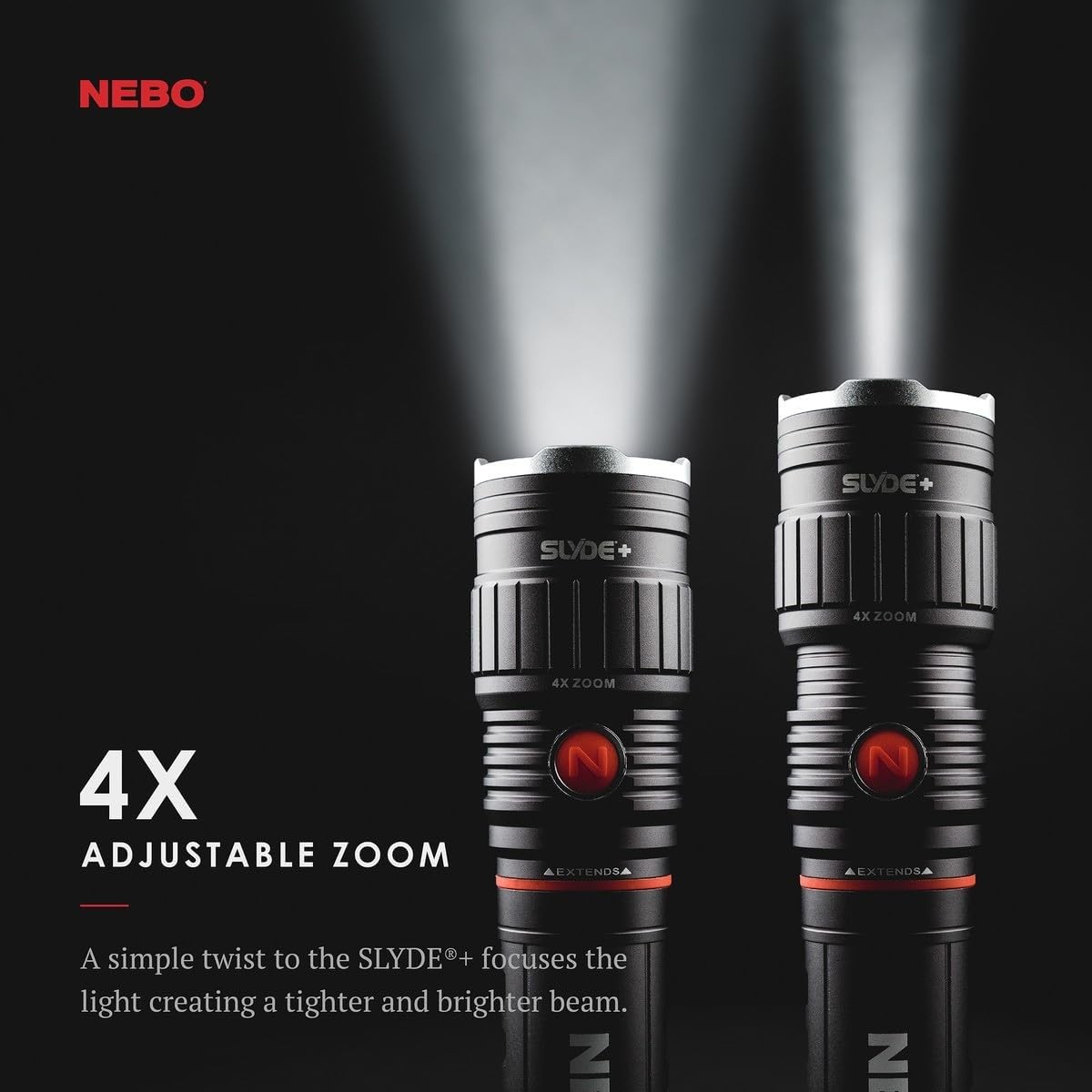 SLYDE Flashlight 2nd Gen 400 Lumens 7 Light Modes Bright COB Work Light & LED