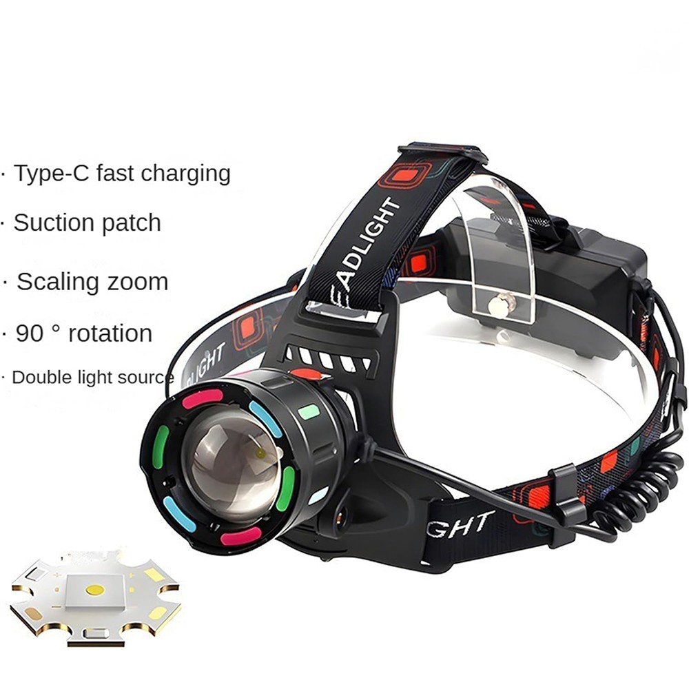 1200000LM LED Headlamp USB Rechargeable Zoom Head Torch Headlight Super Bright
