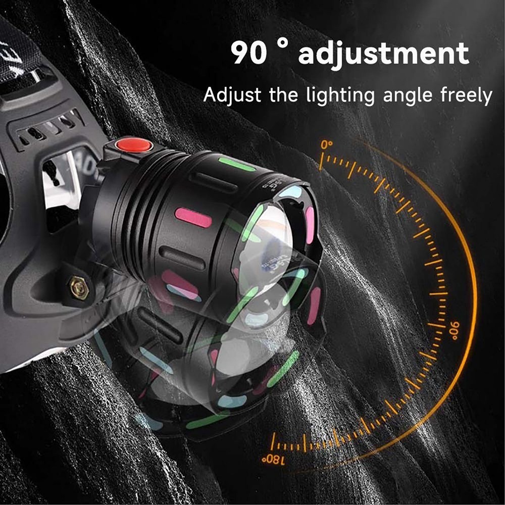 1200000LM LED Headlamp USB Rechargeable Super Bright Zoom Head Torch Headlight