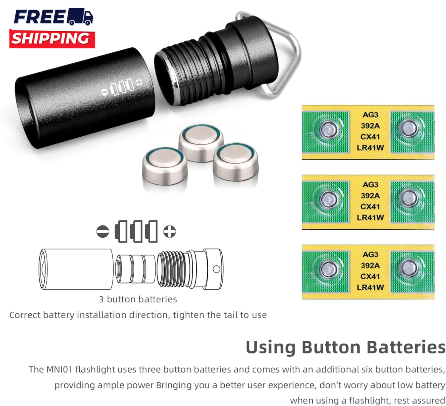 MINI01 Keychain Flashlight Mini Keychain Light Is Light Small and Bright (Mini01