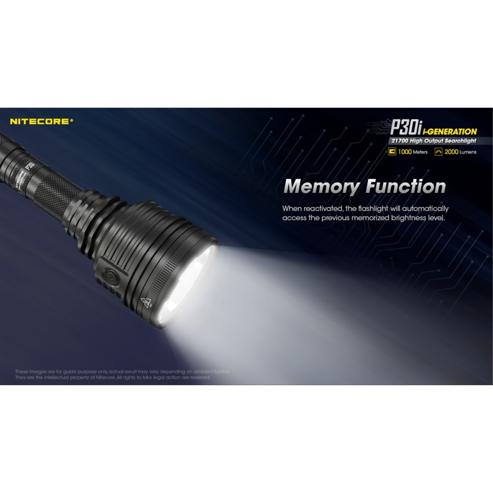 ~NEW~ Nitecore P30i 2000 Lumen 1093 Yard Long Throw Flashlight Hunting Kit