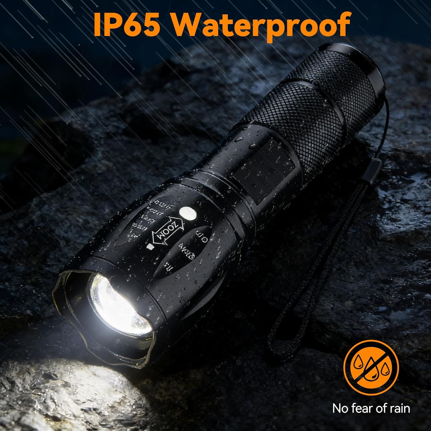 LED Flashlight 2 Pack, High Lumens Small Tactical Flashlights with 5 Modes, Wate