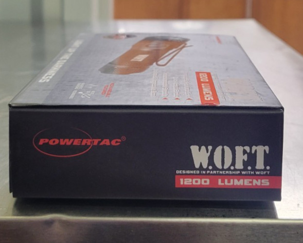WOFT Powertac Tactical EDC Rechargeable 1200 Lumens Flashlight
