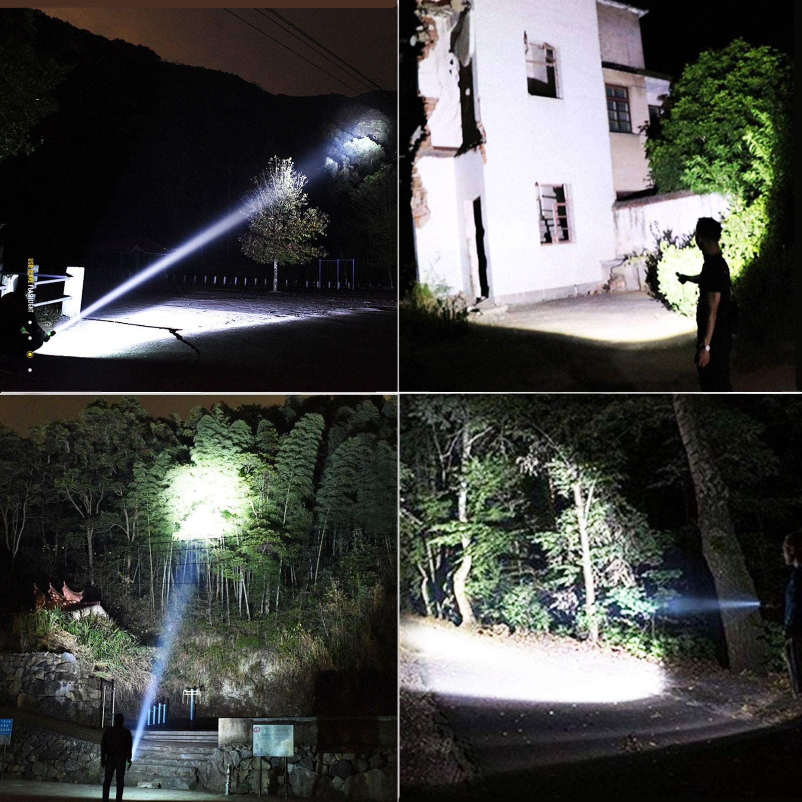 Rechargeable 99000 Lumens LED Flashlight, USB, 5 Modes, Waterproof
