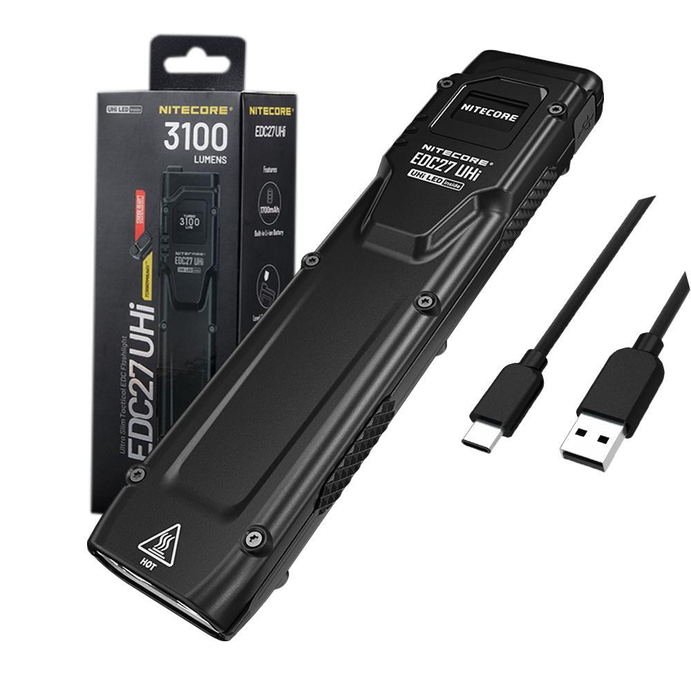 Nitecore EDC27 UHi Ultra Slim Tactical EDC Flashlight -3100 Lumens w/ Eco-Sensa