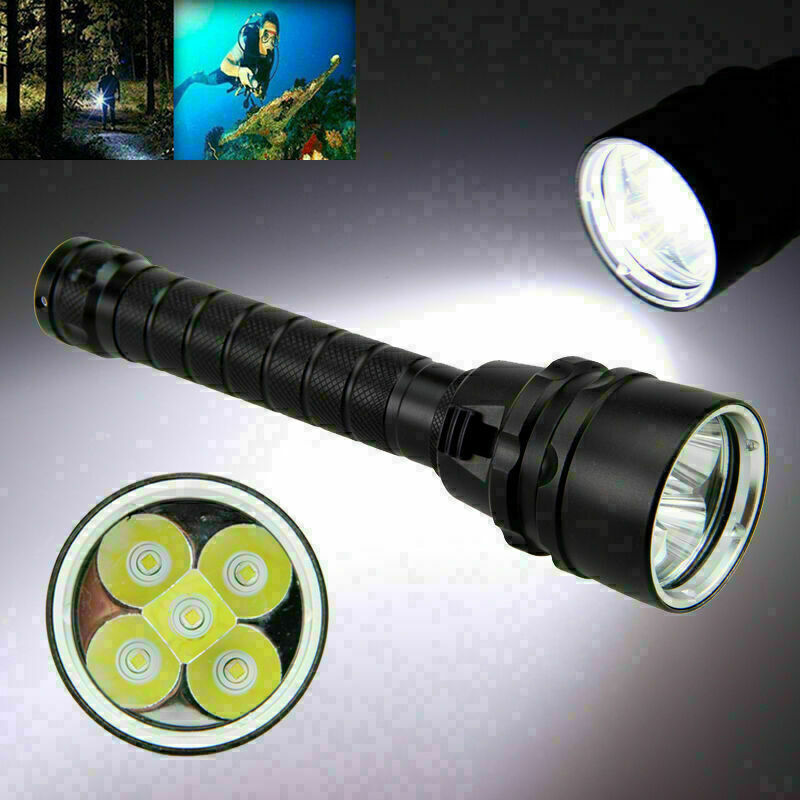 380000LM 5* LED Diving Torch UnderWater 220m Depth Waterproof Flashlight US