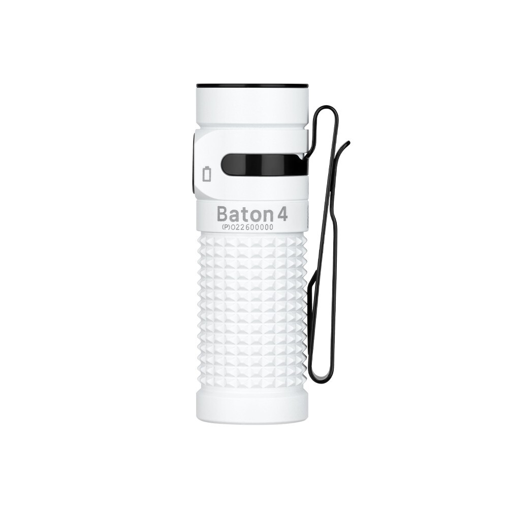 Olight Baton 4 Premium White Flashlight w/Charging Case & I1R 2 EOS Desert Tan