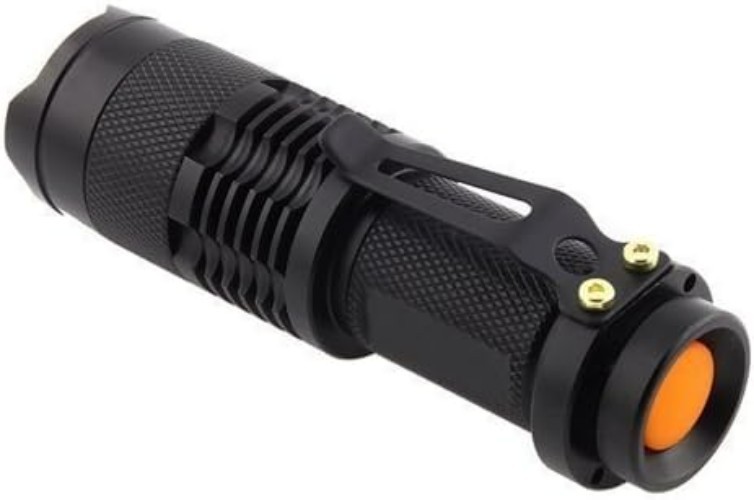 Portable Red LED Flashlight with Strobe Feature – Ideal for Nighttime Adventures