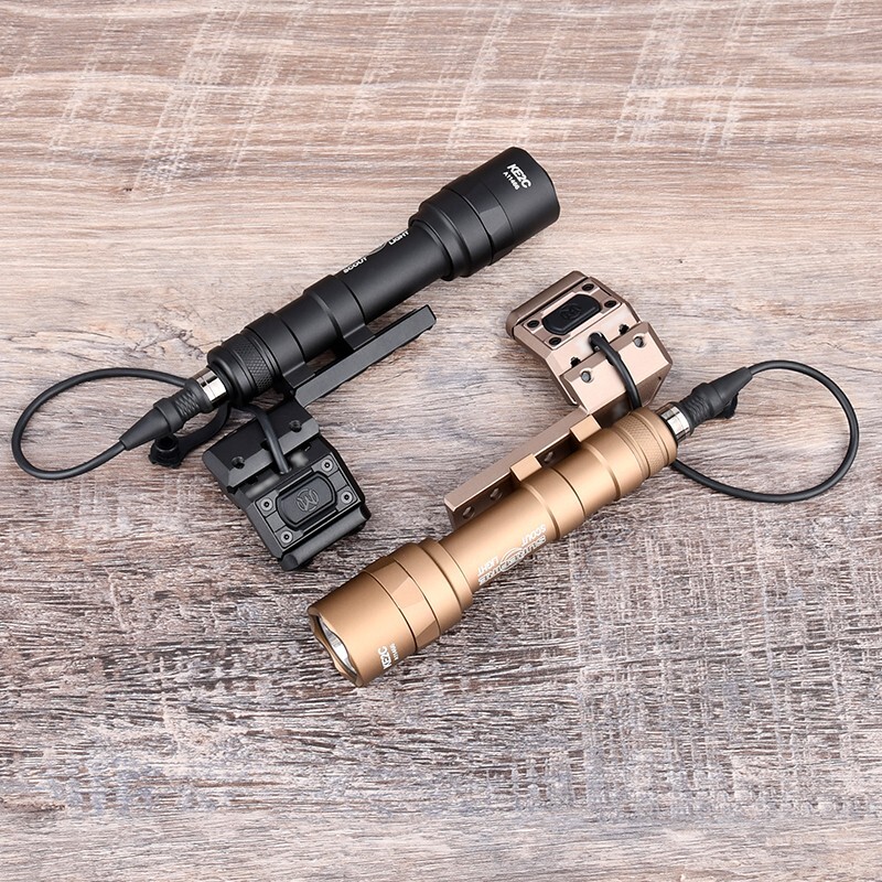Tactical M300 M600 Weapon Flashlight Side Extension Base Set 20mm Picatinny Rail
