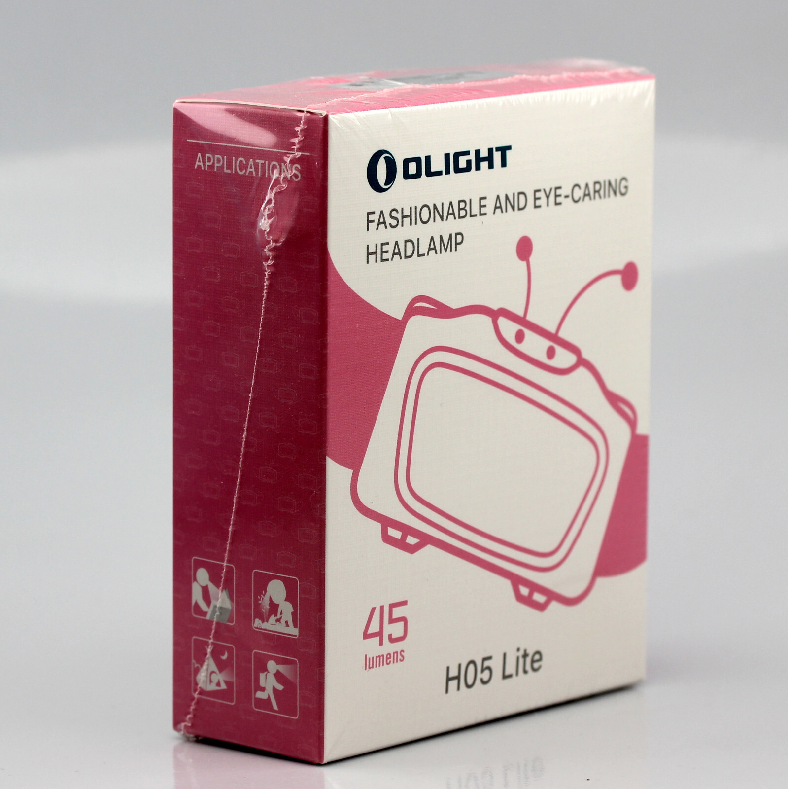 NEW Olight H05 Lite Pink Fashionable Eye-Caring Headlamp 45 Lum Battery Included