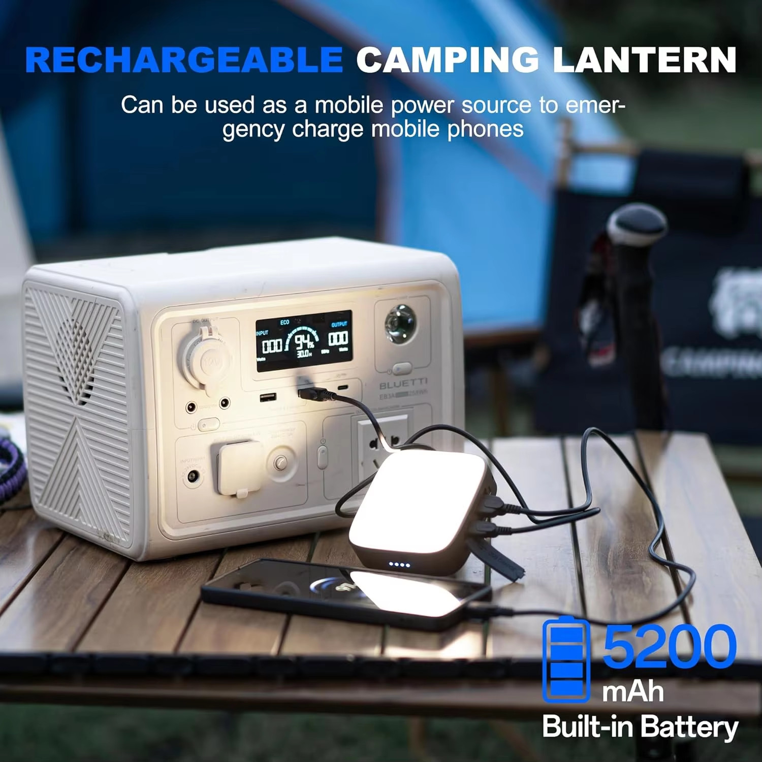 WUBEN F5 Multifunctional camping Light 500 Lumens IP64 Type-c Charging Mobile