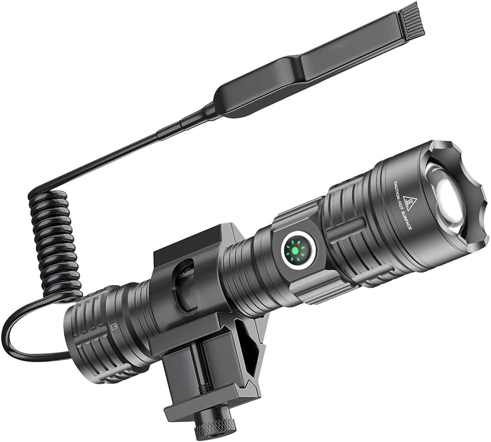 Tactical Flashlight Type-C USB Rechargeable 6000 lumens Zoomable LED Waterproof
