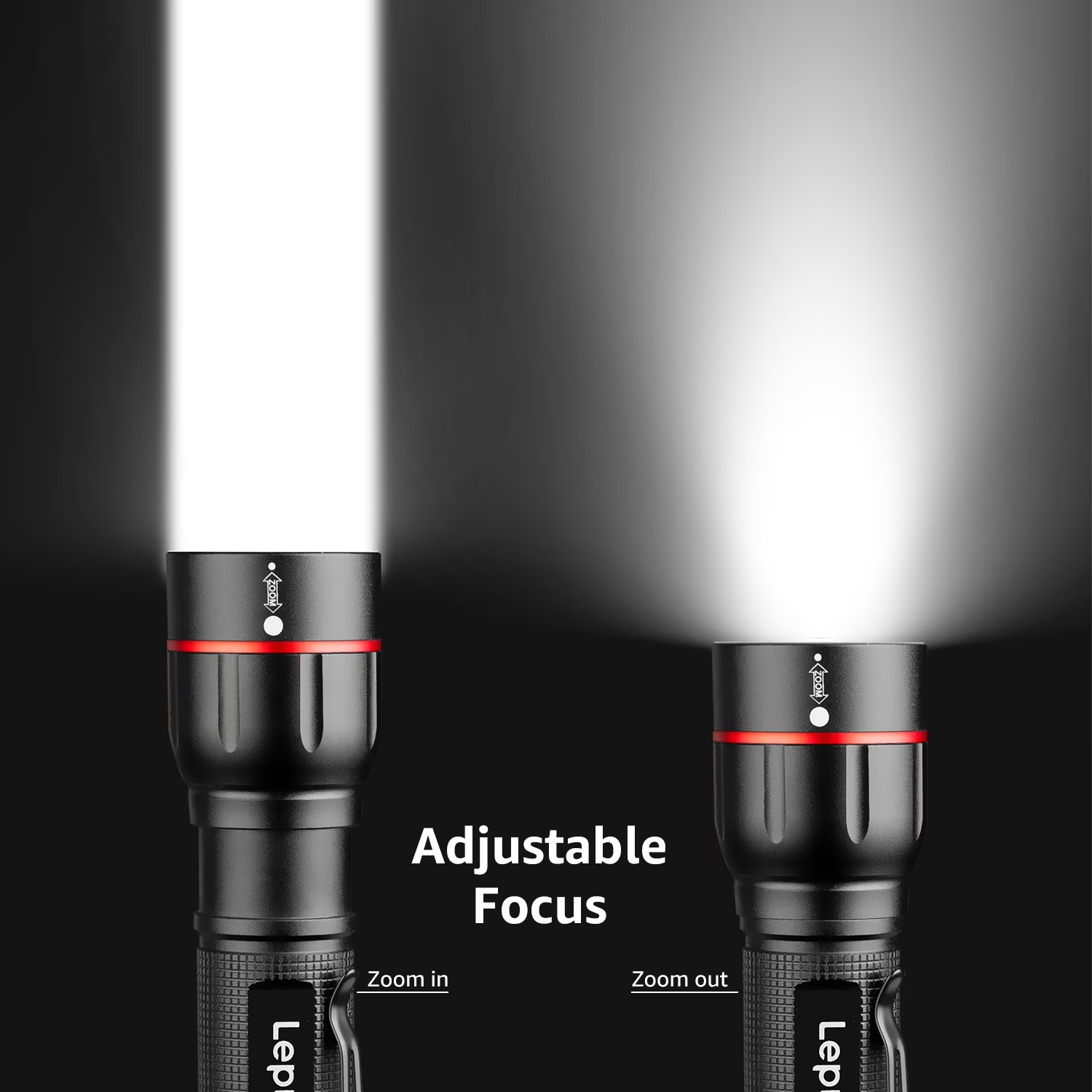 LED Flashlights with Clip , LE2050 High Lumen, 5 Lighting Modes, Zoomable Waterp