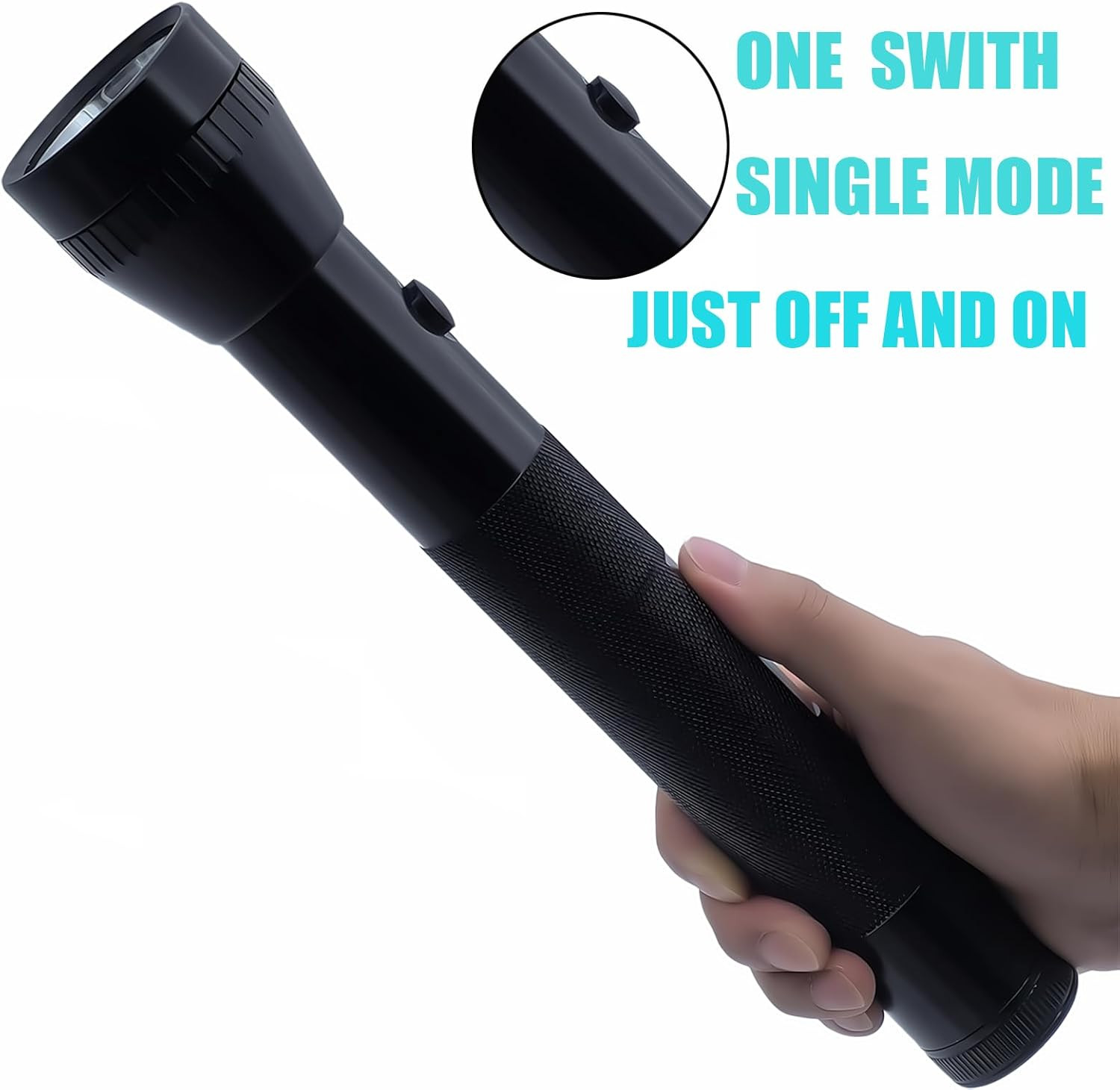 Heavy Duty LED Flashlight, 3 D Cell Battery, High Lumens, for Home Emergency,Si
