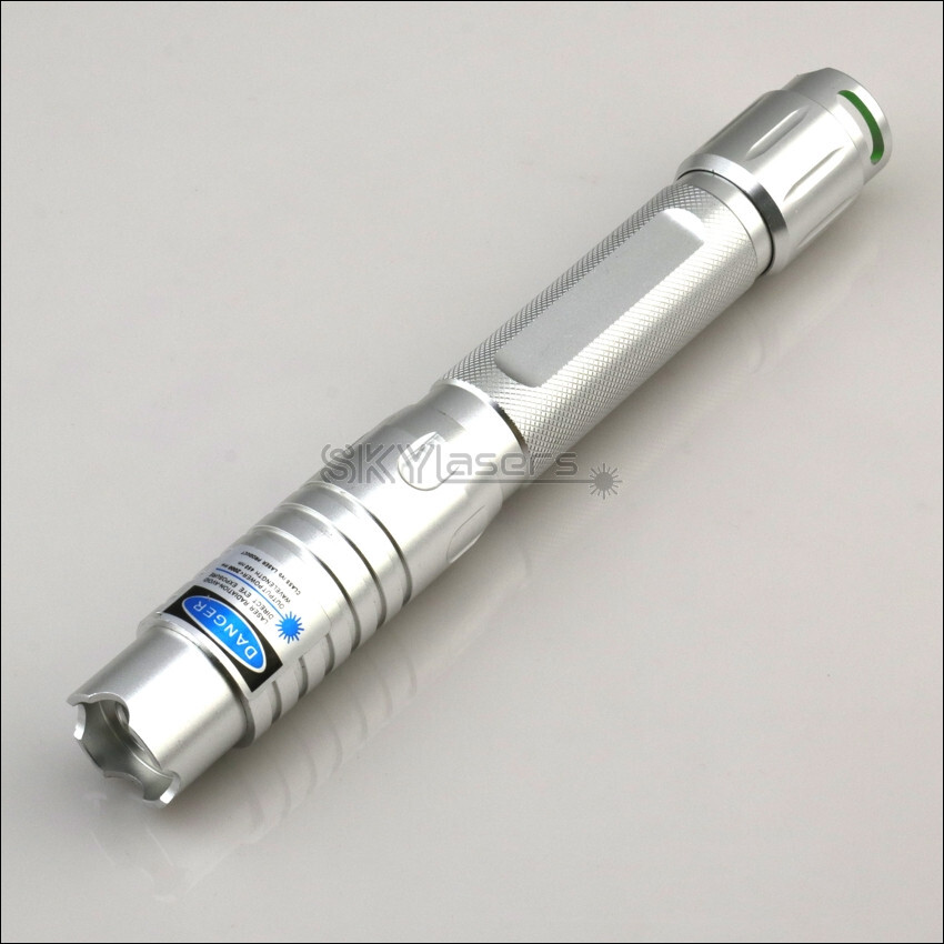 Handheld Flashlight 450nm Adjustable Focus Blue Visible Beam light+Star cap
