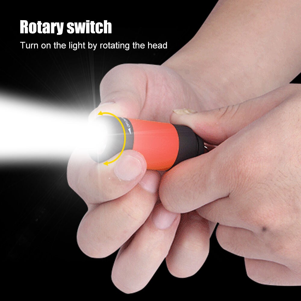 2X Portable LED Flashlight Torch USB Rechargeable Mini Pocket Keychain Light US