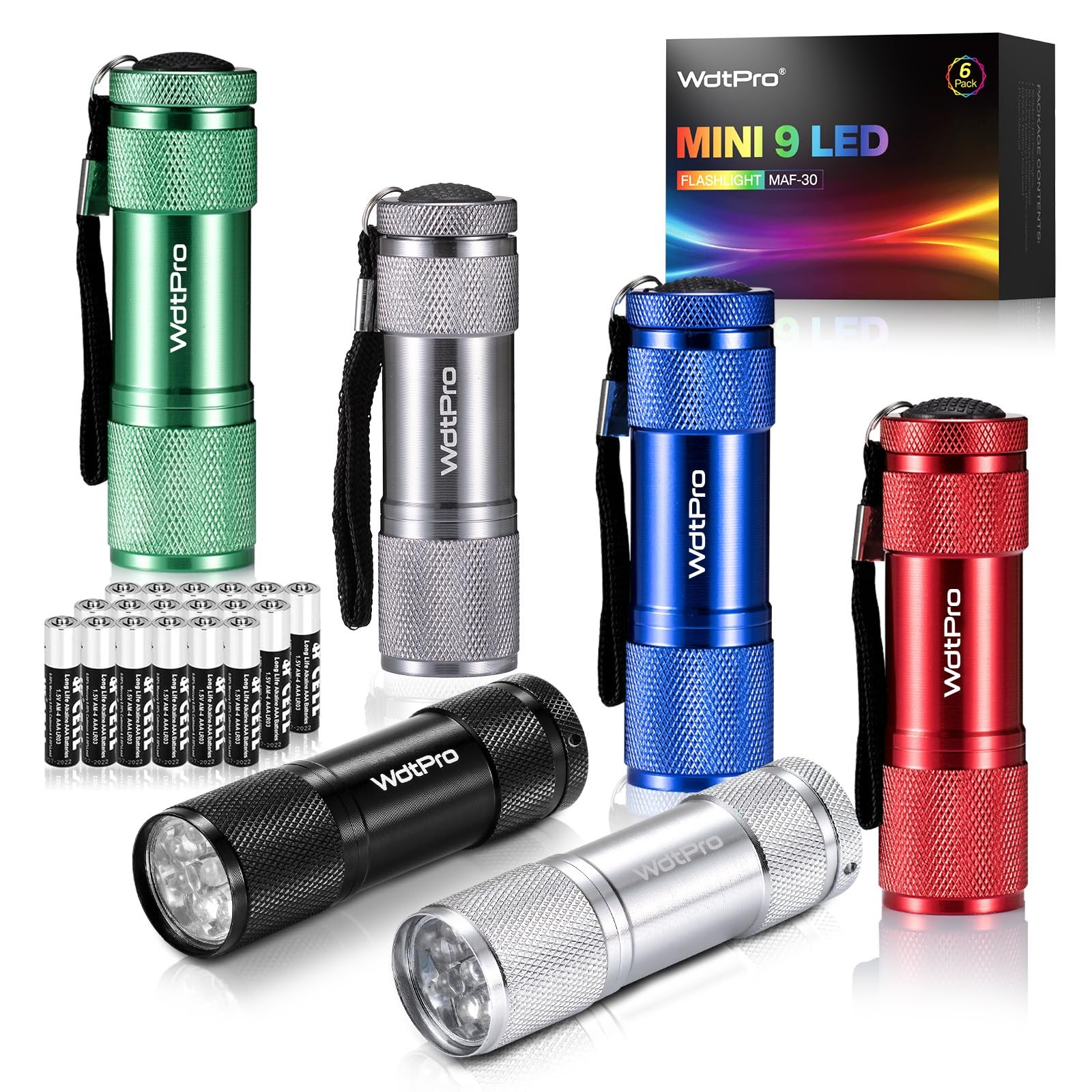 LED Mini Flashlights, Super Bright Flashlight with Lanyard, Assorted Colors …