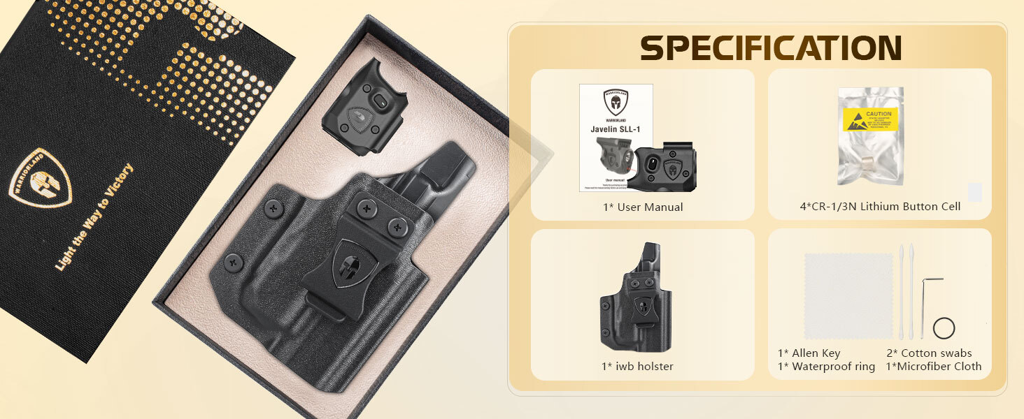 150-Lumen Pistol Light Laser & Holster Fit Springfield Hellcat 3″ Micro-Compact