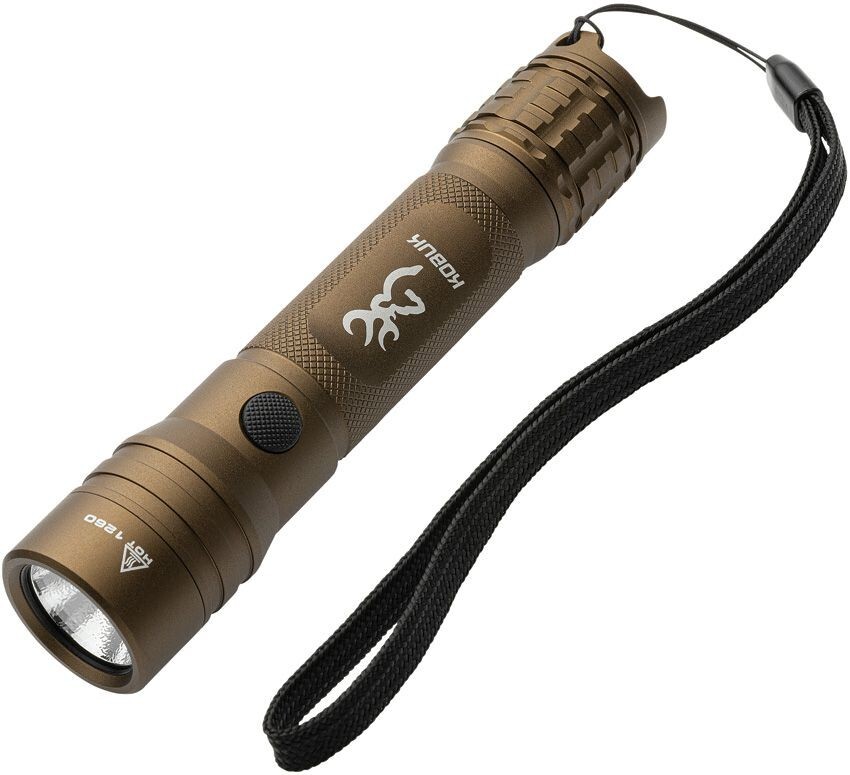 Browning Kobuk Flashlight Aluminum Rechargeable Resists Impact/Water Battery