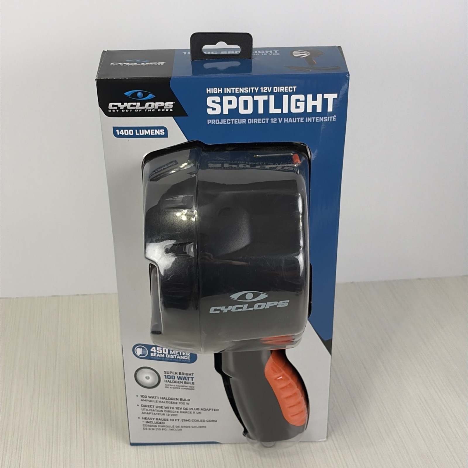 New Cyclops Halogen Spotlight 1400 Lumen CYC01250 1400 lumens. 100 watt halogen
