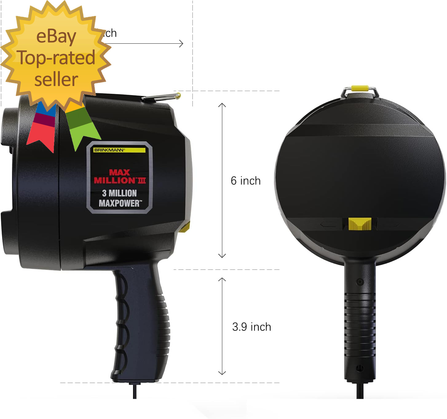 800-2301-0 Max Million III with 12V DC Charger Halogen Bulb Spotlight in new
