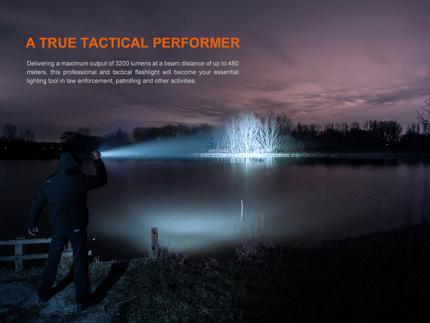Fenix TK22R 3200 Lumen USB-C Rechargeable Tactical Flashlight Long Throw