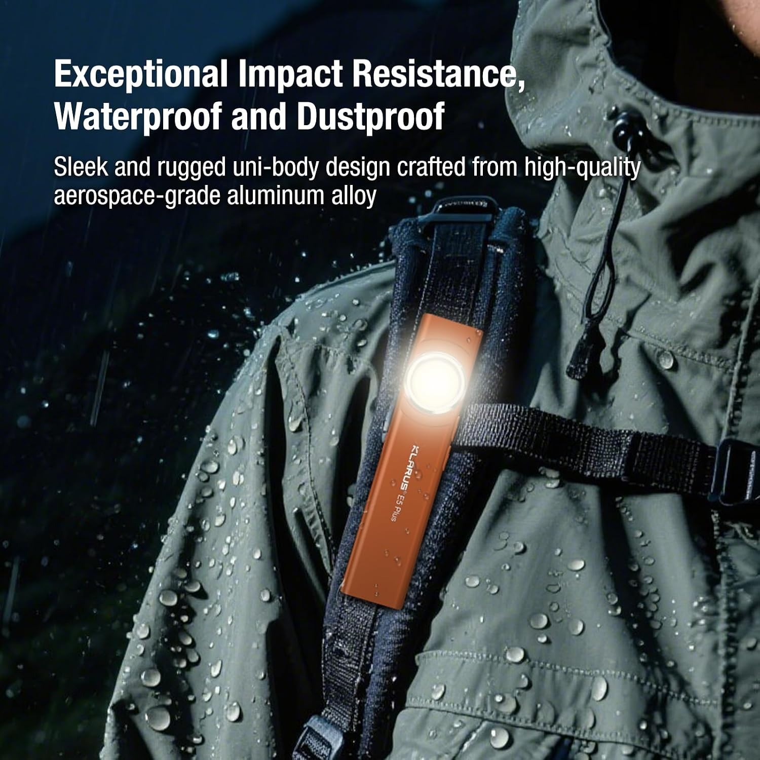 E5 plus – Ultra-Slim Dual Switch 3-Light Sources EDC Flashlight, 650 Lume