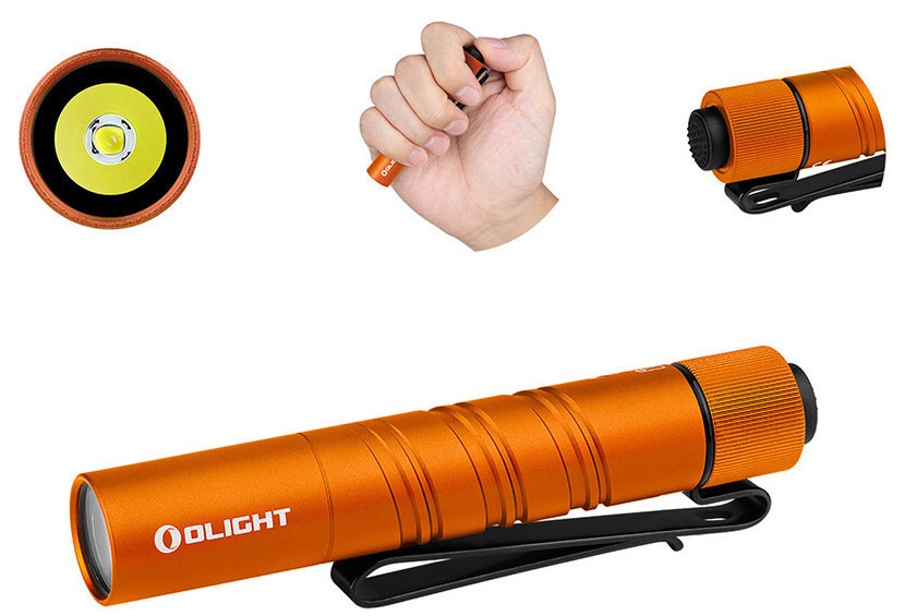 Olight I3T 2 EOS Flashlights Bundle: Black, Midnight Blue, OD Green, Orange