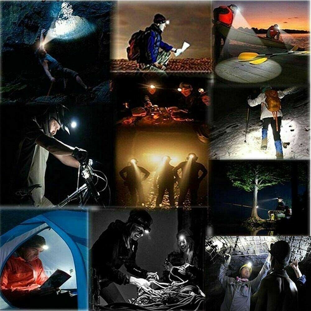 Rechargeable Head light LED Tactical Headlamp Zoomable+2x Charger+Batt