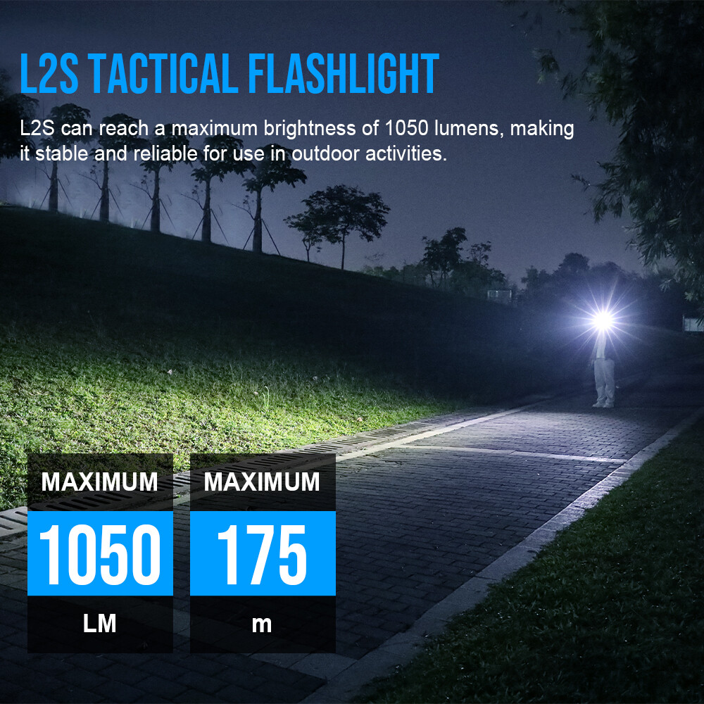 Trustfire L2S Tactical Led Rechargeable Flashlight Waterproof Torch 1050LM Light