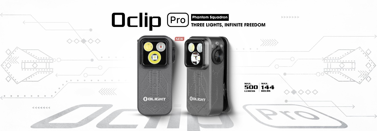 Olight ArkPro Class 3R Phantom Squadron CW & Oclip Pro Phantom Squadron Bundle